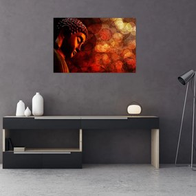 Tablou - Buddha în nuanțe roșii (90x60 cm)