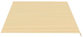 Panza de rezerva copertina, galben si alb, 5x3,5 m Galben si alb, 500 x 350 cm