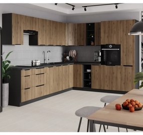 Dulap Bucatarie MENZO 60 DPM-210 2F Nuc/Negru