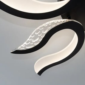 Lustră LED dimabilă aplicată Brilagi TWIST LED/65W/230V 3000-6500K negru + telecomandă