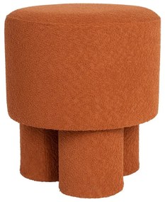 Taburet cărămiziu cu tapițerie din țesătură bouclé Marcos – White Label