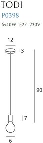 Lustra, Pendul design minimalist TODI I P0398 MX