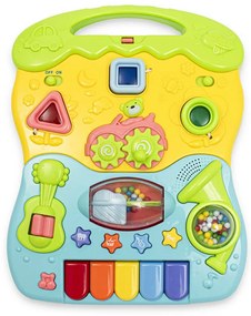 Baby Mix Baby walker cu muzică, albastru, 45,5 x52,5 cm