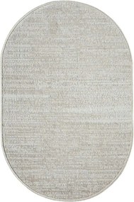 Covor JASMINE, 100x150 cm, forma ovala, poliester, crem, 1452