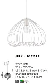 Lustra / Pendul design modern Ã˜32cm JULY alb NVL-9402572