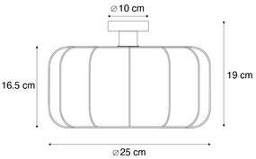 Plafonieră Japandi albă 25cm - Madleine