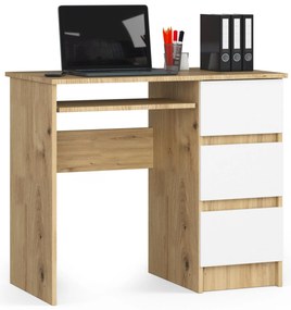 Masă PC Benicio (Stejar artisan + Alb) (D). 1070951