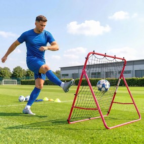 SPORTNOW Plasă Rebounder pentru Fotbal, Ușor de Montat, cu 5 Unghiuri Ajustabile, Echipament Portabil pentru Antrenament și Practică de Fotbal, Baseball și Softball în Grădină sau în Parc | Aosom Romania
