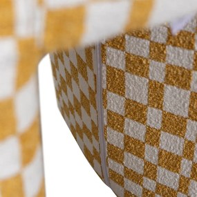 Scaun tip taburet galben tapițat Charlie – WOOOD