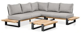 Set mobilier grădină - SUNS Nardo - canapea și măsuță de cafea Matt Grey Soft Grey