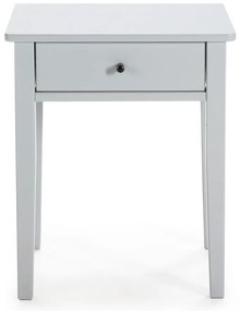 Noptieră gri deschis din lemn masiv de pin Bart – Marckeric