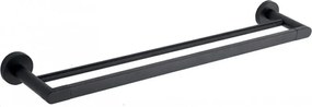Mexen Tiber suport dublu pentru prosop, negru - 7050525-70