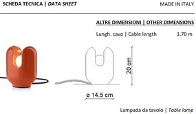 Veioza design italian realizata manual din ceramica BATUCADA