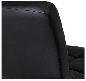 Scaune de bar negre cu înălțime ajustabilă 2 buc. din imitație de piele (înălțime șezut 93 cm) – Casa Selección