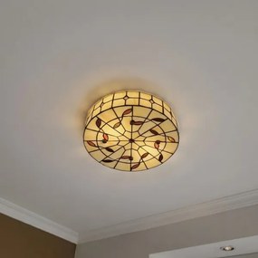 BRILAGI - Tiffany lampă de tavan cu vitralii FOLIA 2xE27/60W/230V Ø 40 cm