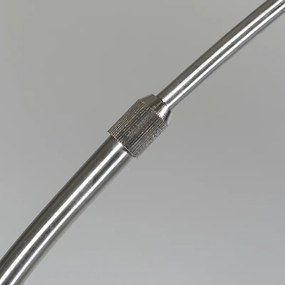 Lampă de podea arcuită modernă din oțel cu abajur din stofă neagră - Arc Basic