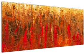 Tablou cu abstracție pictată (120x50 cm)