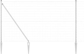 vidaXL Gard cu Stâlp Argintiu 1,6 x 10 m Oțel