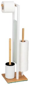 Suport hârtie igienică și perie WC RIVALTA, 3în1