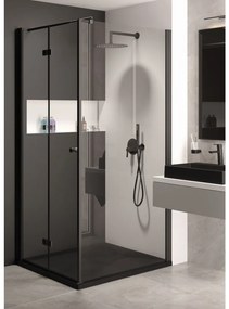 Cadita dus dreptunghiulara Deante Correo antracit metalic 120x80 cm