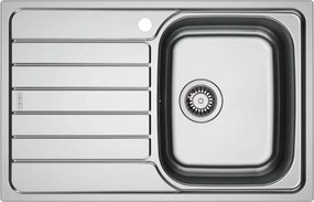 Chiuveta bucatarie inox Franke Spark 78x50 cm cu 1 cuva cu picurator stanga finisaj texturat