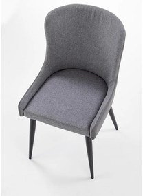 Scaun de bucaterie Kurt, gri/negru