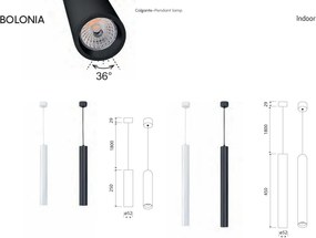Pendul LED CCT BOLONIA 45cm alb