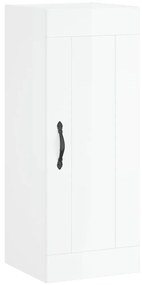 830494 vidaXL Dulap de perete, alb extralucios, 34,5x34x90 cm, lemn prelucrat