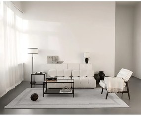 Covor gri deschis din lână 133x190 cm Morphic Rocca – Agnella