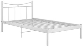324796 vidaXL Cadru de pat, alb, 100x200 cm, metal