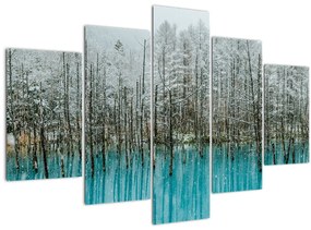 Tablou - Pescărie turcoaz, Biei, Japonia (150x105 cm)