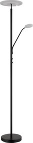 Globo 59093S - Lampă de podea LED cu reglare a intensității STANFORD 28W/230V + 5W 3000K, neagră