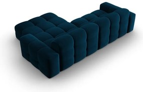 Colțar albastru închis cu tapițerie din catifea (pe partea dreaptă) Kendal – Micadoni Home