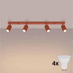 BRILAGI - Spot LED CRESTO 4xGU10/10W/230V portocaliu