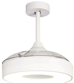 Lustra LED cu Ventilator si telecomanda Mini COIN alb