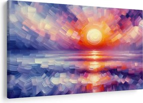 Tablou - Apus de soare artistic colorat (90x60 cm)