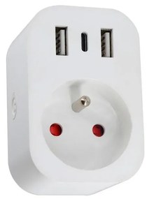 Immax NEO 07799L - Multipriză inteligentă 16A/230V cu 2x USB + 1x USB-C Tuya