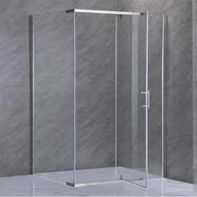 Cabină de duș asimetrică Leziter GALS80120 Galatro cu ușă batantă, 80x120x195 cm