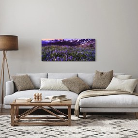 Tablou - Vulcan și flori (120x50 cm)