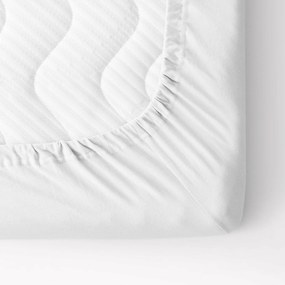 Goldea cearceaf de pat jersey cu elastic - alb 180 x 200 cm