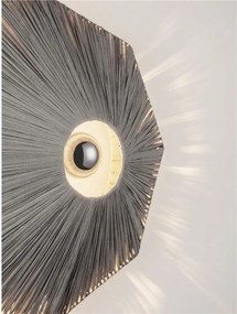 Aplica de perete cu design texturat ELVIO gri 45cm