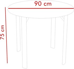 Set masa Onita bucatarie  rotund cu 4 scaune 90 cm