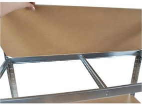 ShopJK RAFT METALIC ZINCAT FĂRĂ ȘRUBURI 220x100x45 CM , CAPACITATE DE ÎNCĂRCARE 875 kg