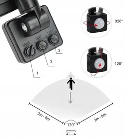 Proiector LED de exterior cu senzor LED/20W/230V 4000K IP65 negru