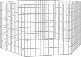 vidaXL Adăpost pentru animale cu 6 panouri, 54x60 cm, fier galvanizat