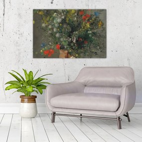 Tablou - Auguste Renoir,  Flowers in a Vase, reproducere (90x60 cm)