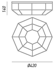 Plafonier design clasic finisaj brunito Il Rilegato 379.00.80