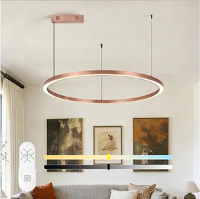 Immax NEO 07327L - Lustru LED dimabil pe cablu FINO 55W/230V 80 cm roz auriu Tuya+telecomandă