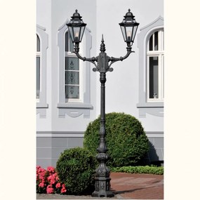 Stalp iluminat exterior din fier forjat, inaltime 335cm, AL 6721