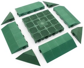 Placi de plastic perforat Linea Combi 40 x 40 x 4,8 cm, verde